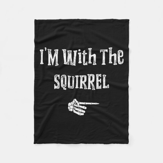 I'm With Squirrel Halloween Costume Funny Couples  Fleecedecke (Vorderseite)