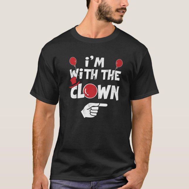 I'm With The Clown Halloween Costumes Matching Cou T-Shirt (Vorderseite)