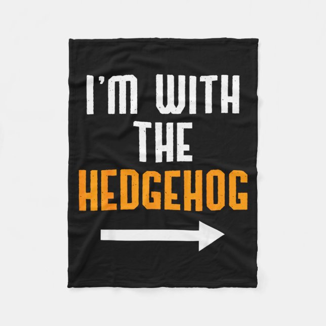 I'm With The Hedgehog Costume Funny Halloween Coup Fleecedecke (Vorderseite)
