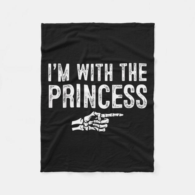 I'm With The Princess Easy Costume Halloween Coupl Fleecedecke (Vorderseite)