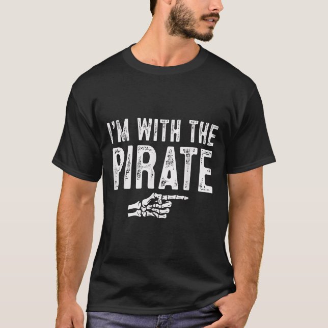 I'm With The Rate Easy Costume Halloween Couples M T-Shirt (Vorderseite)
