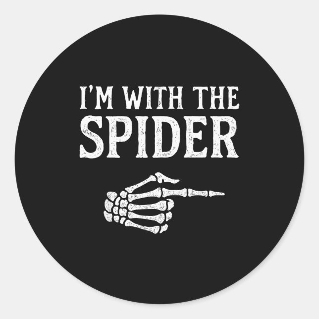 I'm With The Sder Funny Group Halloween Costumes  Runder Aufkleber (Vorderseite)