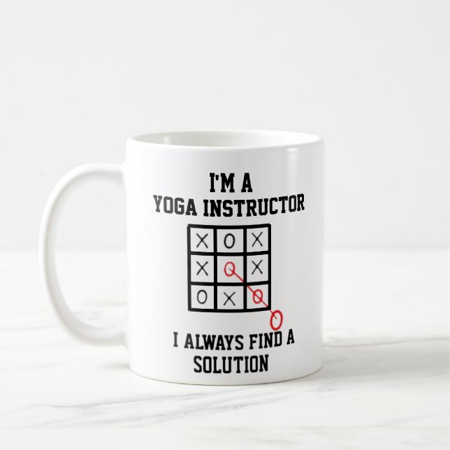 Im Yoga-Lehrer finde ich immer eine Lösung-Tasse Kaffeetasse (Links)