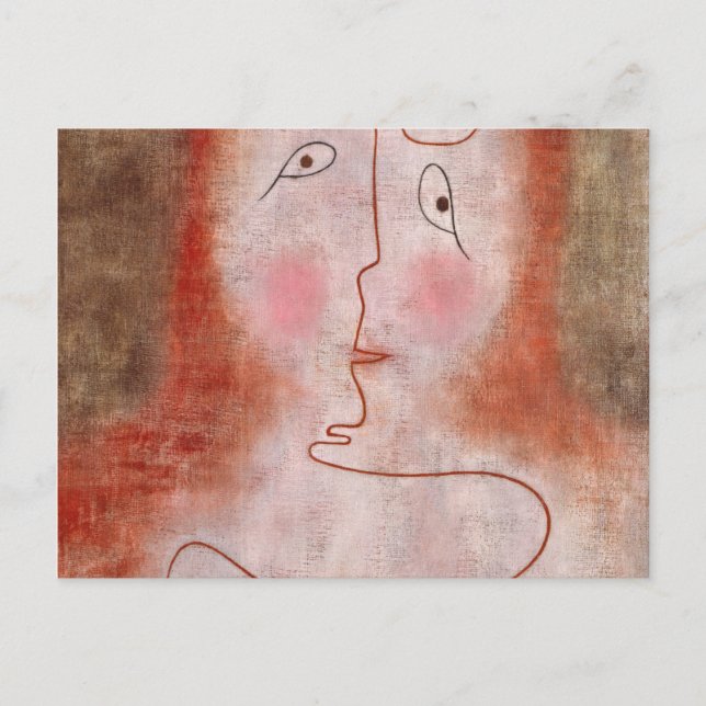 Im Zauberspiegel von Paul Klee Postkarte (Vorderseite)
