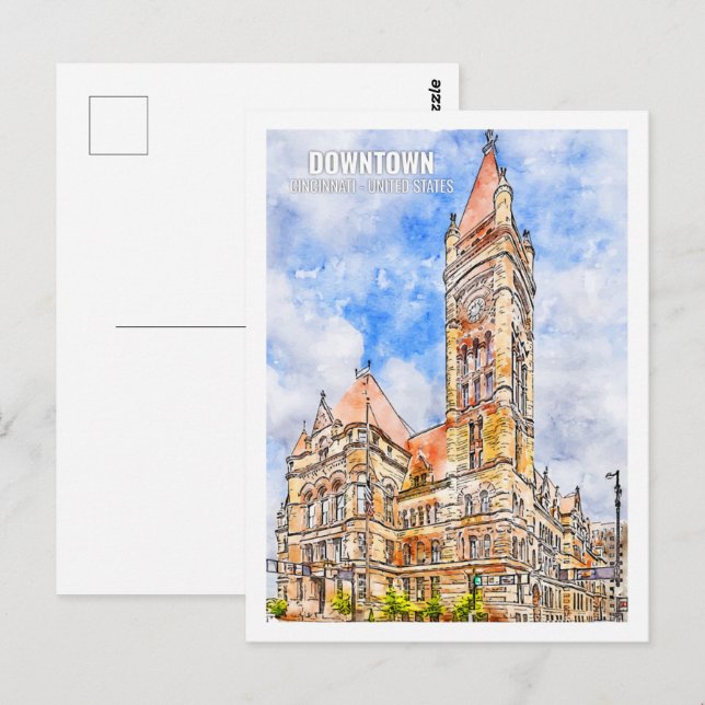 Im Zentrum von Cincinnati Famulanischer Ausflugsor Postkarte (Vorne/Hinten)