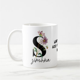 Im Zweifel Klassische Lila Blüten Personalisiert Kaffeetasse