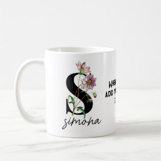 Im Zweifel Klassische Lila Blüten Personalisiert Kaffeetasse