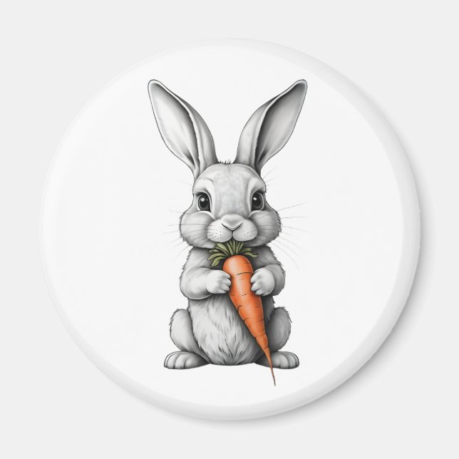 Imã Redondo Coelho da Páscoa Magnet (Vorne)