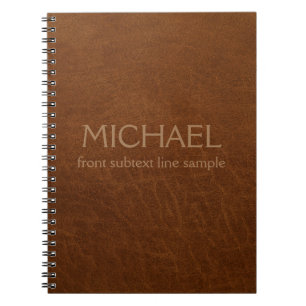 Image Brown Leather Personalisiert Notizblock