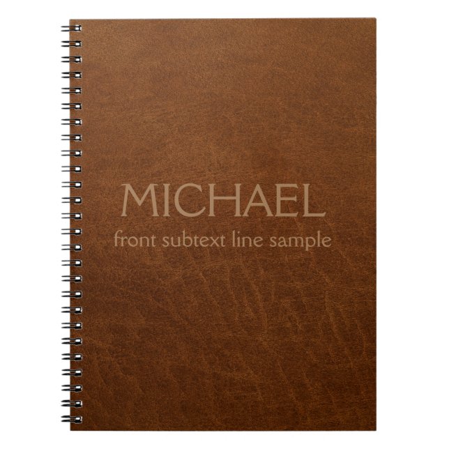 Image Brown Leather Personalisiert Notizblock (Vorderseite)