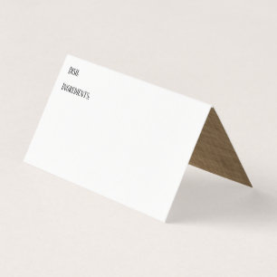 Image Burlap Blanc et foncé dans la recette Cartes