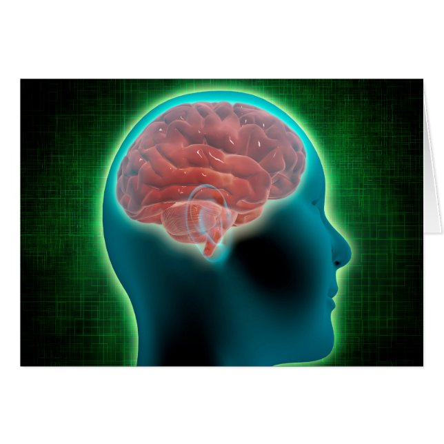 Image Conceptuelle Du Corps Féminin Avec Cerveau 2 (Devant horizontal)