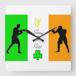 Image de boxe pour horloge murale Carré