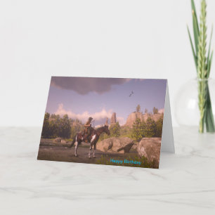 Image de Cowboy pour carte de voeux pliée