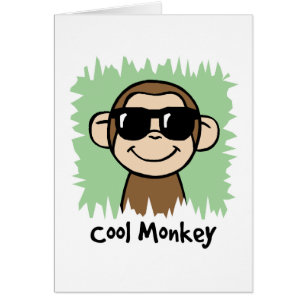 Image de dessin animé de singe cool avec des lunet