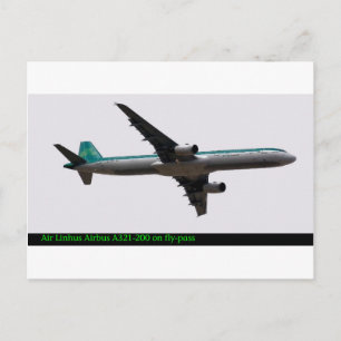 Image de l'avion Airbus pour carte postale
