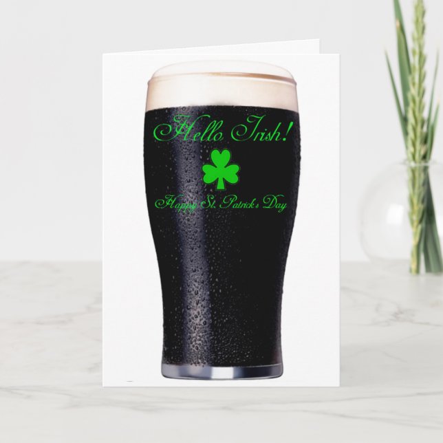 Image de pinte Guinness pour carte de voeux (Devant)
