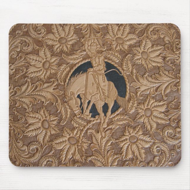 Image de tapis de souris en cuir usiné de travail (Devant)
