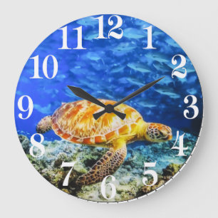 Image de tortue pour horloge murale acrylique