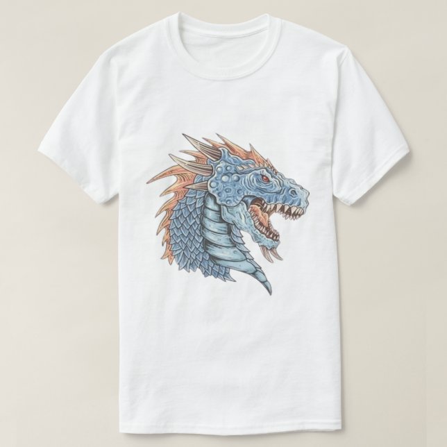 Image Dragon Head Aggressive Illustration von iged T-Shirt (Design vorne)