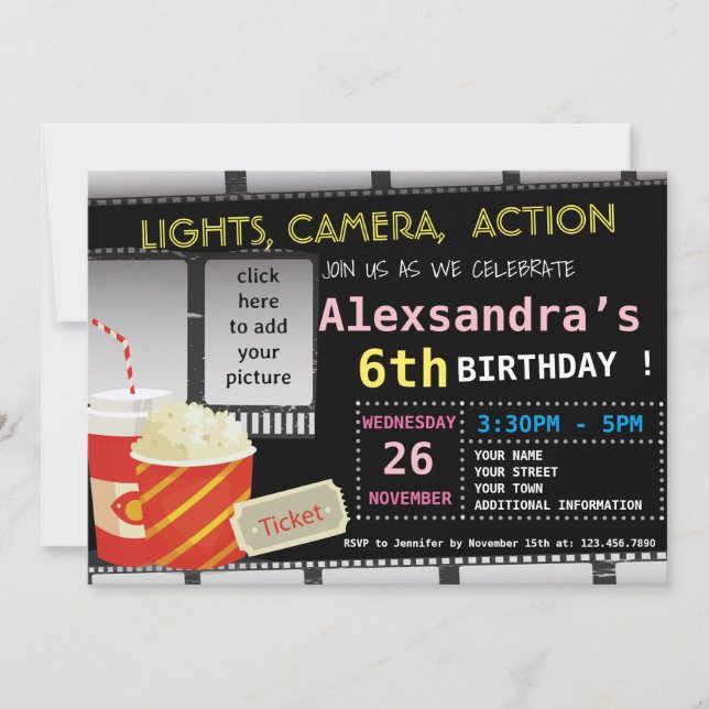 IMAGE FILM ANNIVERSAIRE INVITATION DU PARTI (Devant)