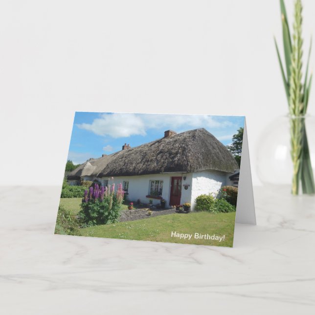 Image irlandaise pour carte de voeux d'anniversair (Devant)