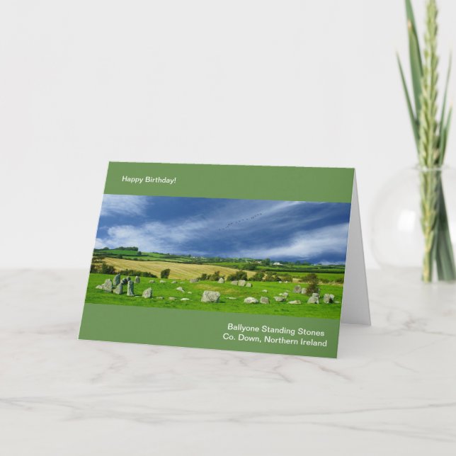 Image irlandaise pour carte de voeux d'anniversair (Devant)