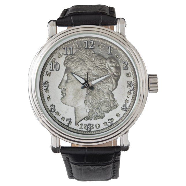 Image Morgan Silver Dollar sur la montre avec des  (devant)