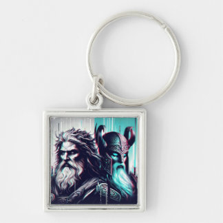  image of the gods zeus and odin togethe schlüsselanhänger