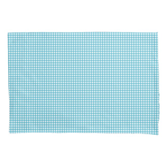 Image showing a blue and white gingham pattern  kissenbezug (Vorderseite)
