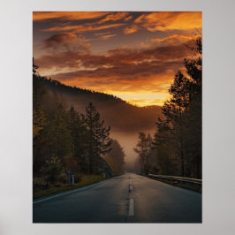 Imagem de uma estrada poster
