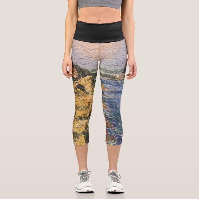 Imagen de mi obra arte Amanecer Capri Leggings (Vorderseite)