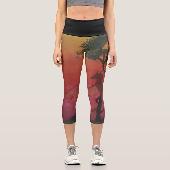 Imagen de mi obra arte Fantasía y realidad Capri Leggings (Vorderseite)