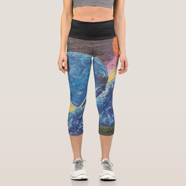 Imagen de mi obra arte Horizonte Capri Leggings (Vorderseite)
