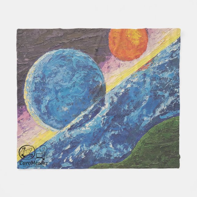 Imagen de mi obra arte Horizonte Fleecedecke (Vorderseite (Horizontal))