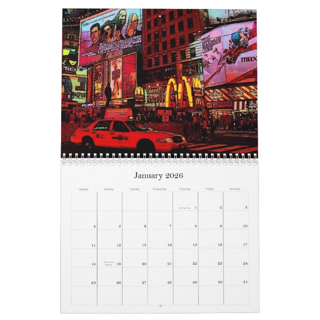 Images de calendrier de Manhattan (Jan 2026)