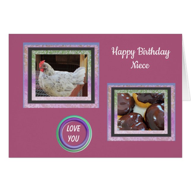 Images photo pour carte d'anniversaire de nièce (Devant horizontal)
