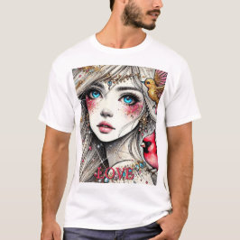 Imaginaire Anime Manga Girl Asuka Tshirt Ruby