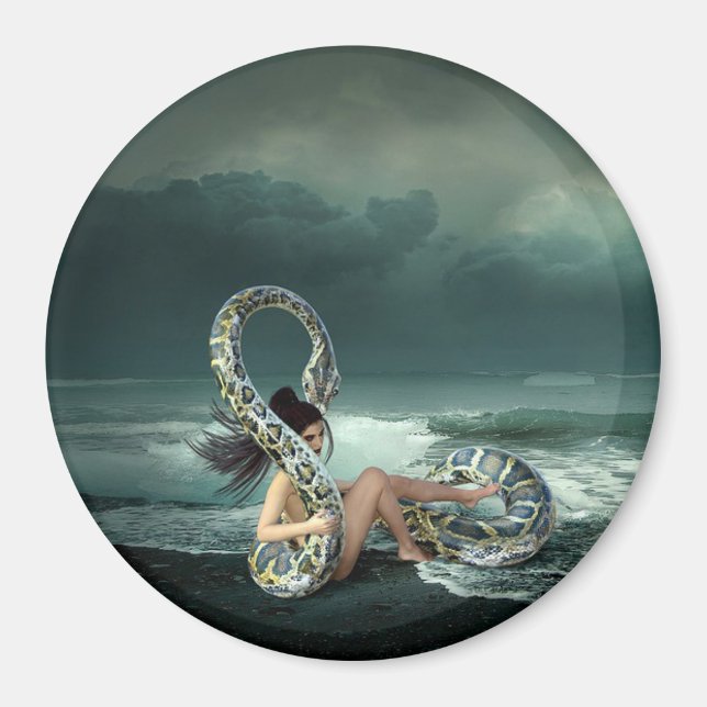 Imaginaire Art Lady avec Aimant Giant Snake (Devant)