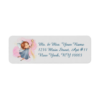 Imaginaire Blue Fairy Grey Étiquettes de adresse