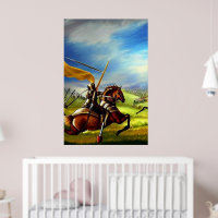 Imaginaire Chevalier médiéval AI Poster de l'Art n
