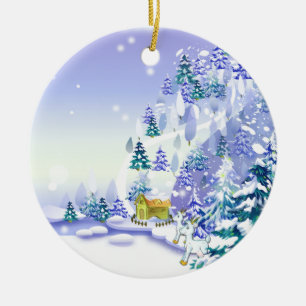 Imaginaire Chèvre d'hiver Ornement de Noël