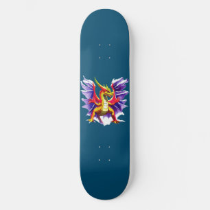 Imaginaire de dragon coloré skateboard