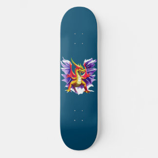 Imaginaire de dragon coloré skateboard
