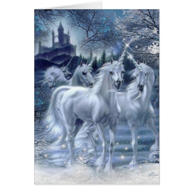 Imaginaire de licorne magique en hiver (Devant)