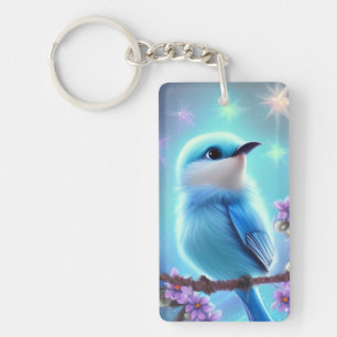 Imaginaire détaillé Cute Kawaii oiseau bleu bébé