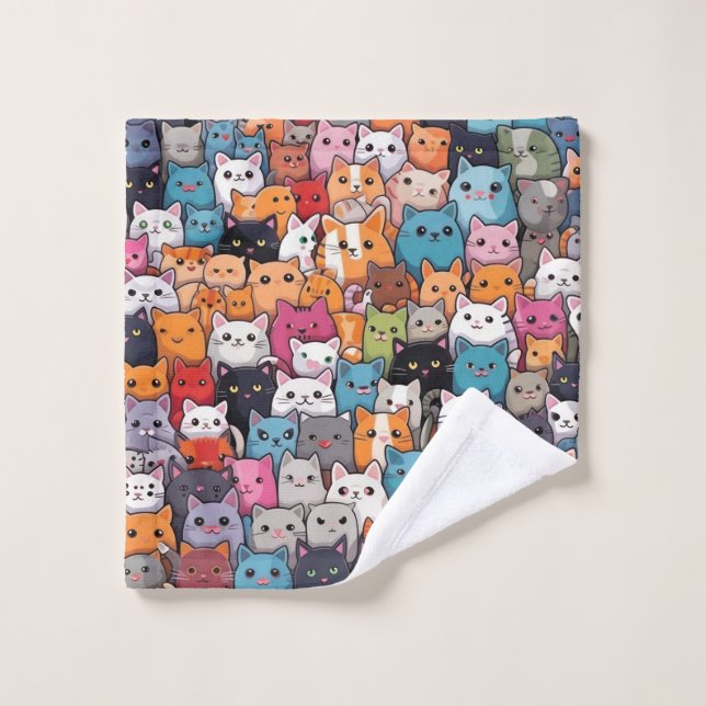 Imaginaire Feline : Cute Anime Cats Galore (Gant de toilette)