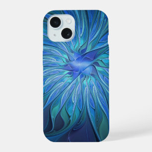 Imaginaire Fleur Bleue Motif, Art Fractal Abstrait