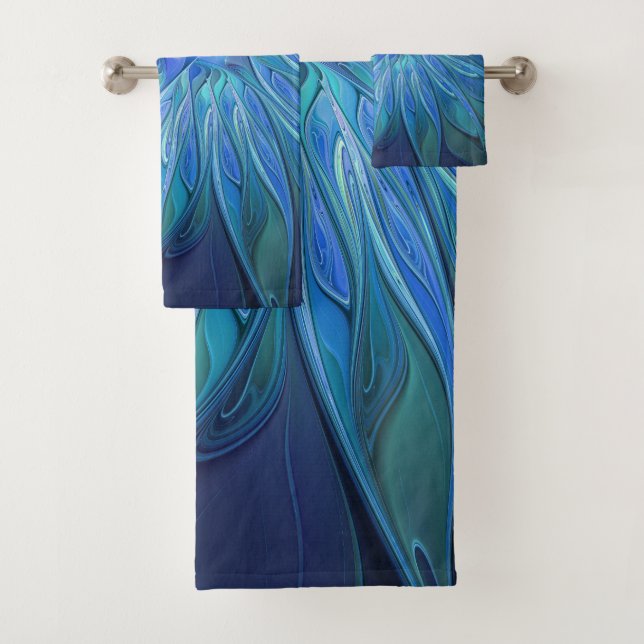 Imaginaire Fleur Bleue Motif, Art Fractal Abstrait (En situation)