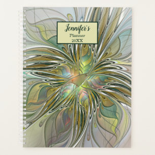 Imaginaire floral Fleur fractale moderne W. Gold N